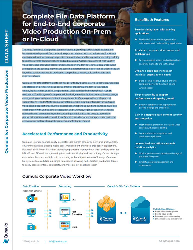 Complete File Data Platform for End-to-End Corporate Video Production ...