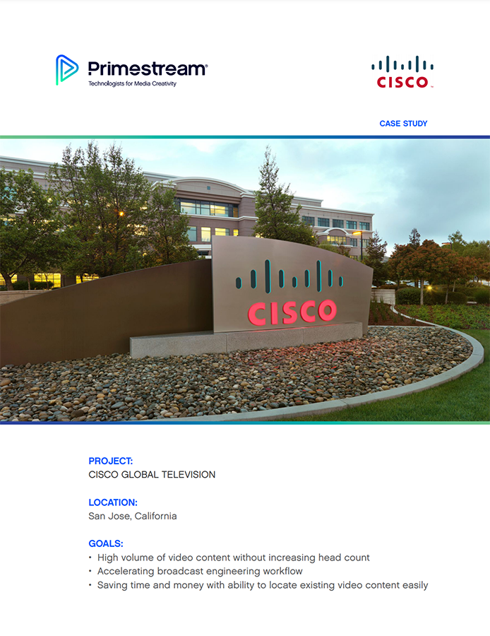 Primestream Case Study: Cisco